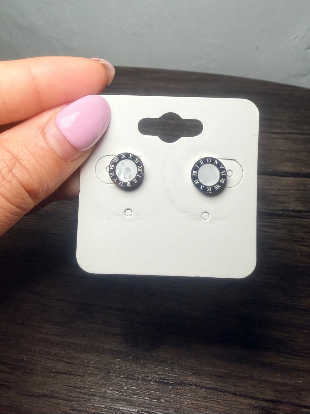 Silver Circle Stud Earrings